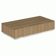 Podium pour mannequins Vertigo T01 MDF naturel et olivier 120x60x25cm