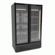 Réfrigérateur 2 portes en verre noir 1200l l1270 7072.1110 COMBISTEEL