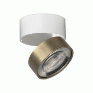 ROSSINI ILLUMINAZIONE Hole - Applique/Plafonnier Led 13W 3000K Cri90 Ip20 Optique Dimmable 38°, En Aluminium, Finition Blanc/Bronze - Groupe Rossini