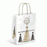 Sac kraft Lilywood poignées torsadées 18x22x8cm - par 50