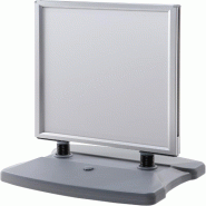 SHOWDOWN Displays Exposiciónate Windtalker® City avec Base Plastique A1 WTRA1 - argenté aluminium WTRA1