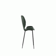 Stones Chaise Anita en similicuir gris clair avec passepoil foncé et pieds en hêtre, mobilier moderne - Ombrellificio - vert multi-matériau OM/440/VS
