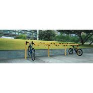 Strich - porte-vélos sur barres - city design - en acier galvanisé et thermolaqué