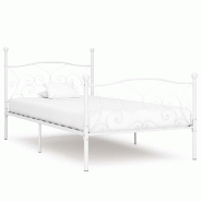 VidaXL Cadre de lit sans matelas avec sommier à lattes métal 90x200 cm Modèle Zermoniax - 284447