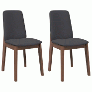 VidaXL Chaises à manger coussins 2 pcs marron bois massif caoutchouc Modèle Quartz Plus - 4102444