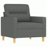 VidaXL Fauteuil Gris foncé 60 cm Tissu Modèle Nervelorix - Matériau naturel 359220