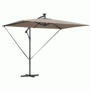 VidaXL Parasol Taupe 294 x 200 x 270 cm Polyester et Aluminium Modèle Titan Panorama Sud - 42003394