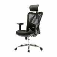 Décoshop26 - Fauteuil de bureau support lombaire ergonomique réglable sur 3 positions en maille noir 04_0006214 - noir 3000261647256