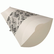 Etui à crêpes carton blanc décor District 23,5x6x16,9cm - par 250