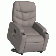 Fauteuil inclinable de massage Taupe Tissu Modèle Perviane - 8721012171046