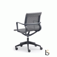 Fauteuil visiteur en résille Luma - Sokoa - Noir