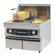 Friteuse gaz à poser avec vanne de vidange  2 x 17 litres - CFGV172 | Casselin