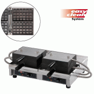Gaufrier électrique professionnel 4 x 6 fruits doubles ouverture 180° - PWECAJBAO