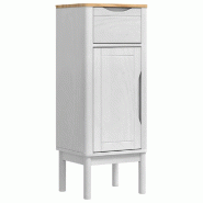 Helloshop26 - Armoire de salle de bain moderne rangement utilisation intérieure 35 x 30 x 90 cm en pin massif blanc 02_0058950 - blanc Bois massif 30