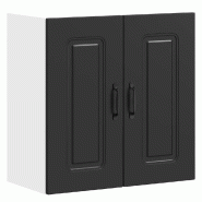 Helloshop26 - Armoire murale de cuisine Kalmar 60 x 31 x 60 cm grand espace de rangement moderne en bois d'ingénierie noir 02_0049983 - noir Bois mas