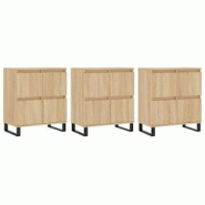 Helloshop26 - Buffet bahut commode armoire meuble de rangement organisateur cuisine salle de séjour salons 3 pcs sonoma bois 02_0037105 - 30002132158 Helloshop26 - Buffet bahut commode armoire meuble de rangement organisateur cuisine salle de séjour salons 3 pcs sonoma bois 02_0037105 - 30002132158