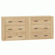 Helloshop26 - Buffet bahut commode armoire meuble de rangement organisateur cuisine salle de séjour salons lot de 2 sonoma bois 02_0036830 - 30002130 Helloshop26 - Buffet bahut commode armoire meuble de rangement organisateur cuisine salle de séjour salons lot de 2 sonoma bois 02_0036830 - 30002130