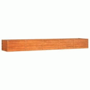 Helloshop26 - Jardinière bac lit surélevé plantes fleurs terrasse jardin de jardin rouillé 400 x 80 x 45 cm acier corten marron 02_0039874 - 30002 Helloshop26 - Jardinière bac lit surélevé plantes fleurs terrasse jardin de jardin rouillé 400 x 80 x 45 cm acier corten marron 02_0039874 - 30002
