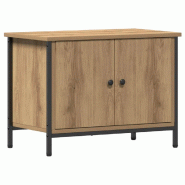 Helloshop26 - Meuble TV rectangulaire fonctionnel moderne 60 x 35 x 45 cm en bois d'ingénierie beige 02_0052434 - beige Bois massif 3000237416862