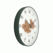 Horloge murale ronde Open Gear vert jungle et jaune ocre Karlsson - 8714302775550