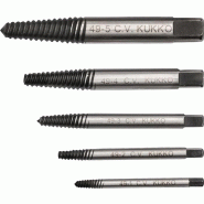 Jeu d'extracteurs de vis 49-C M3-M45 8 pièces taille nominale 1, 2, 3, 4, 5, 6, 7, 8 KUKKO Jeu d'extracteurs de vis 49-C M3-M45 8 pièces taille nominale 1, 2, 3, 4, 5, 6, 7, 8 KUKKO