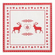 Papstar 300 servettes, 3 plis pliage 1/4 40 cm x 40 cm "Rennes" - rouge papier 89528