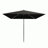 Parasol pour terrasse Pro Ouessant carré 180 cm - armature+toile+housse - noir