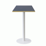 RestooTab - Mange-debout Rome blanc 50x50cm bleu fes fenix chants couleur laiton - bleu Bois manufacturé TB-ROMFF1-5050M-BL.FES-LAI