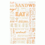 Sachet papier ingraissable sans PFAS hot dog Parole orange 14+7x22cm - par 500