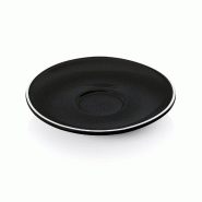 Soucoupe expresso noir bord blanc pour 4998009 ITALIA BLACK lot de 6 - Was Germany - porcelaine 4044925165020_0