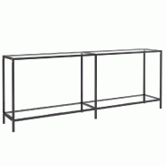 Table console Transparent 200x35x75,5 cm Verre trempé Modèle Atlas Design - 331706