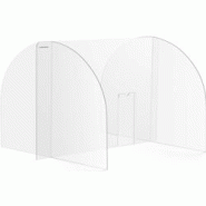 Uniprodo Sneeze Guard - 82 x 60 cm - acrylic glass - pass-through 25 x 12 cm - 4062859004567
