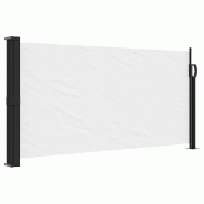 VidaXL Auvent latéral rétractable blanc 100x500 cm Modèle Solis Vent - 4004391