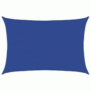 Voile d'ombrage 160 g/m² rectangulaire bleu 5x6 m PEHD Modèle Solaris Horizon - 311521