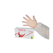 100 gants d'examens anti-virus à usage unique CE en vinyle non poudré - GVNPIN-IM04/VR_0