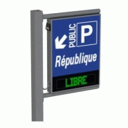 Caisson lumineux de signalisation bi-textes 1000-140t2-drapeau ou tri-textes 1000-140t3-drapeau