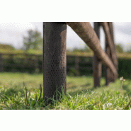 Clôtures Deep Protect - 3 barres - Bois massif traité pour espaces équestres