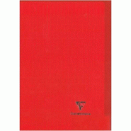 Clairefontaine Lot de 10 Cahier Kover Book 17x22, 96p./48 feuilles 90 g/m² piquées, couv. Transparente rouge, Séyès - 3037929514049