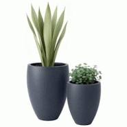 CLP Set de 2 bacs à plantes 2 Anthracite - gris 326431 CLP Set de 2 bacs à plantes 2 Anthracite - gris 326431
