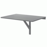 COSTWAY Table murale pliable COSTWAY 80 x 60 cm, gain de place pour cuisine, salle à manger et bureau, gris - gris Bois manufacturé ON32863SD