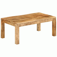 Décoshop26 - Table basse de salon design rustique 100 x 55 x 40 cm bois de manguier massif DEC036953 - Bois massif 3000263019181