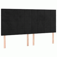 Décoshop26 - Tête de lit accessoire couchage chambre à coucher meuble 4 parties 100 x 5 x 78/88 cm tissu velours noir TDL0205975 - noir 3000909388008 Décoshop26 - Tête de lit accessoire couchage chambre à coucher meuble 4 parties 100 x 5 x 78/88 cm tissu velours noir TDL0205975 - noir 3000909388008