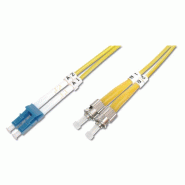 DIGITUS Câble de brassage monomode à fibre optique, LC / ST, LC-Duplex - 2 x ST, 3 m, jaune - jaune 4016032249351