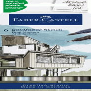 Faber-Castell 164807 - Goldfaber Sketch Marker Architecture, étui de 6 marqueurs à alcool avec pointe Brush et pointe Fineliner - 164807