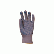 Gants EUROSTRONG 4380, polyamide gris, jauge 13, picots PVC bleu paume, Poignet tricot - COVERGUARD | MO4380_0