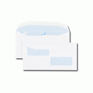 GPV Boîte de 1000 enveloppes Envel'Matic blanches 115x225/DA, 80 g/m², avec fenêtres 35x90 à 20/20 et à 60x115, gommées - 3250650025213