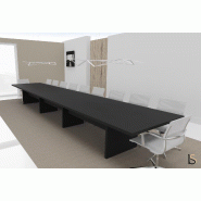 Grande table de réunion rectangulaire TAK - Mobel Linea. - Non, 600, Noir