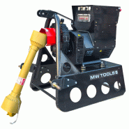 Groupe électrogène agricole 40 kW (50 kVA) pour tracteur dès 80 ch - 230 V et 400 V - Régulateur AVR - Cardan et attelage trois points MW Tools PTG400