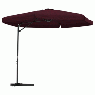 Helloshop26 - Parasol d'extérieur avec mât en acier 300 cm rouge bordeaux 02_0008192 - rouge acier 3000438282723