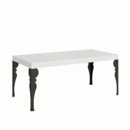Itamoby Table Extensible 90X180/284 Cm Paxon Frêne Blanc Structure Anthracite - blanc VE180TAPXNALL-BF-AN